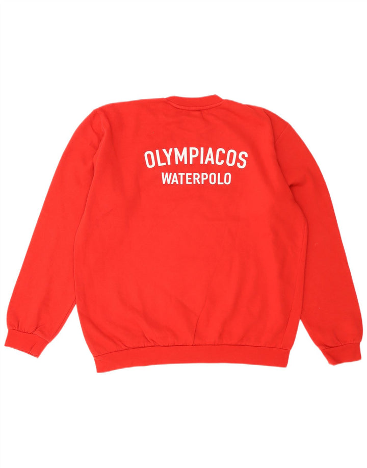 Felpa grafica da uomo Adidas Felpa grande in cotone rosso