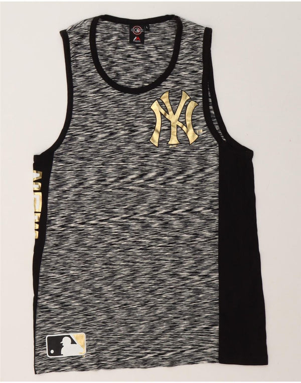 Majestic Mens New York Yankees Graphic Vest Top Large Black Flecked Cotton