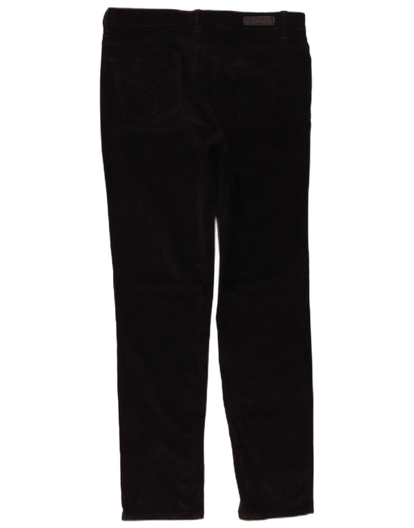Pantaloni slim da donna in velluto a coste Calvin Klein US 10 medi W32 L30 neri