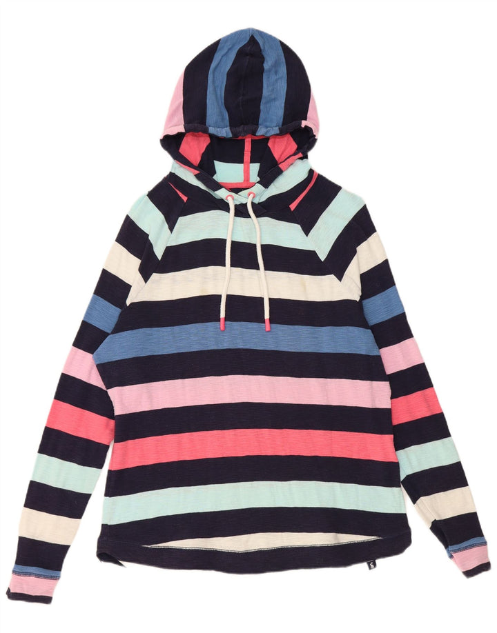 JOULES Felpa con cappuccio da donna UK 20 2XL Cotone a righe multicolore