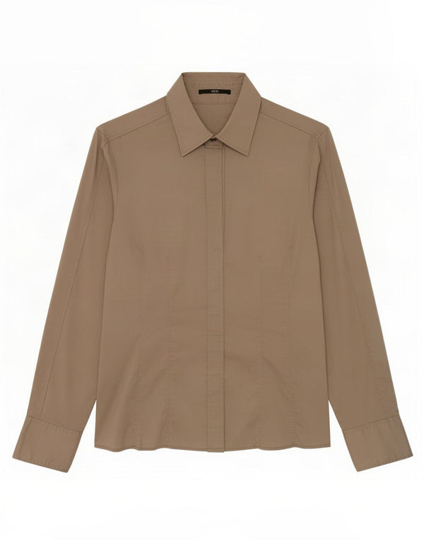 Camicia da donna Hugo Boss UK 14 grande cotone kaki