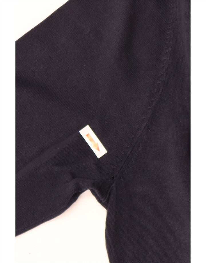 Maglione Zara da uomo con scollo a V in cotone medio blu navy