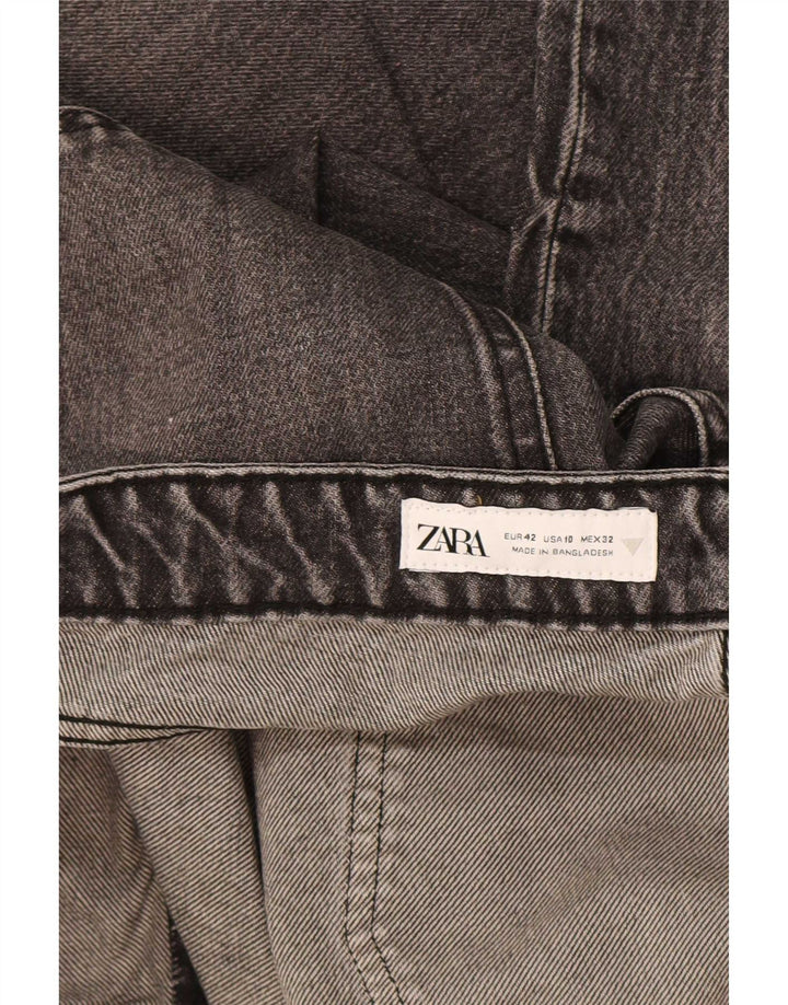 Jeans dritti da donna Zara EU 42 Large W32 L35 Cotone grigio