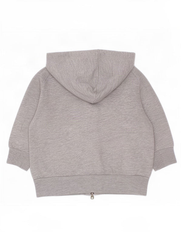 Maglione con cappuccio e zip Adidas bambina 12-18 mesi in cotone grigio