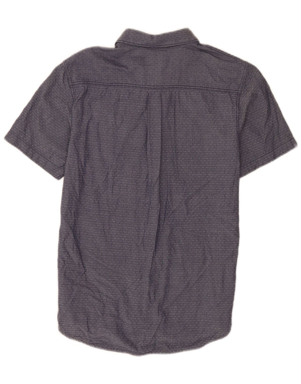 Camicia Vans da uomo a maniche corte, vestibilità regolare, piccola, in cotone maculato blu
