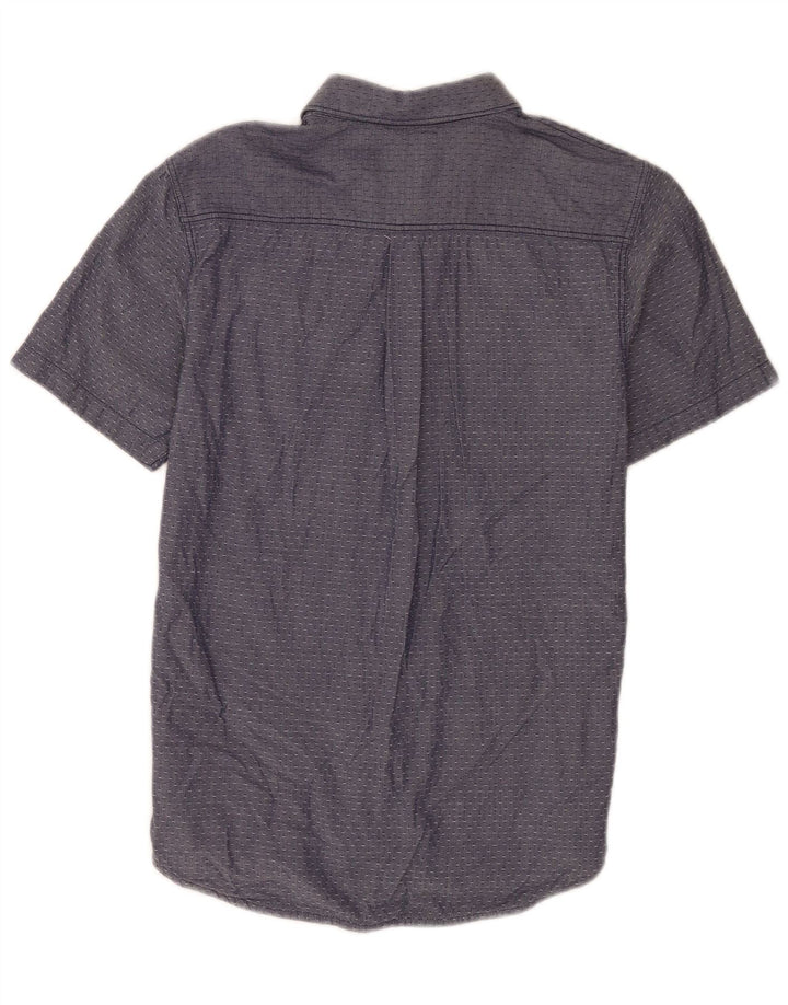 Camicia Vans da uomo a maniche corte, vestibilità regolare, piccola, in cotone maculato blu