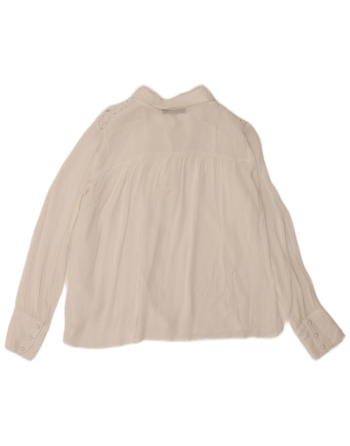 Camicia Zara da donna a maniche lunghe, vestibilità regolare, UK 12, colore bianco medio