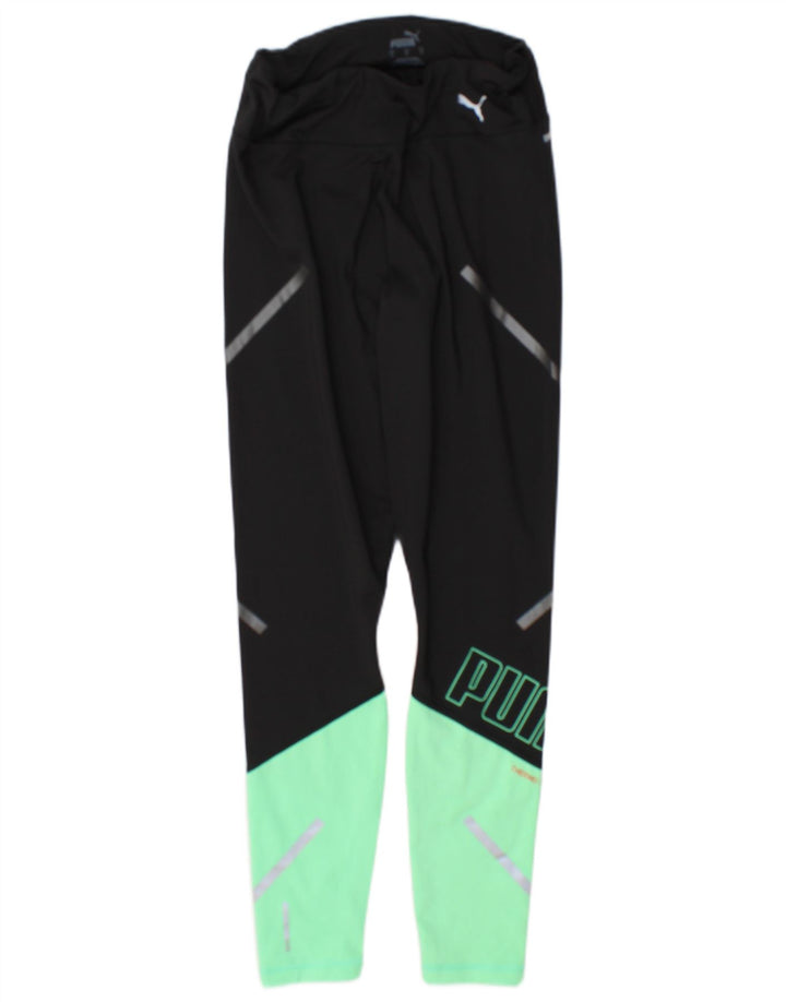 Leggings grafici da donna Puma UK 10 Small Nero Colourblock Poliestere