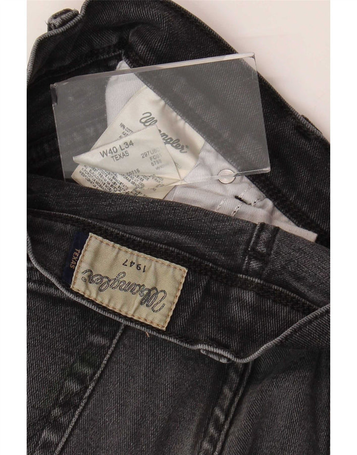 Jeans dritti da uomo Wrangler Texas W40 L34 cotone grigio