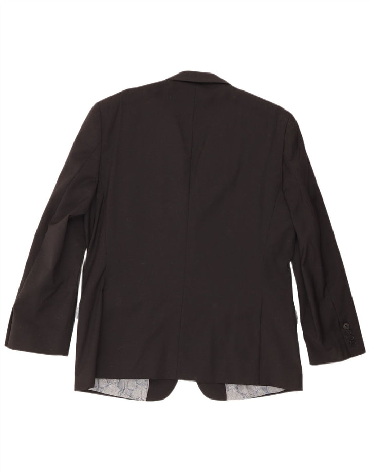 Giacca blazer da uomo a 2 bottoni Ted Baker UK 42 XL lana nera