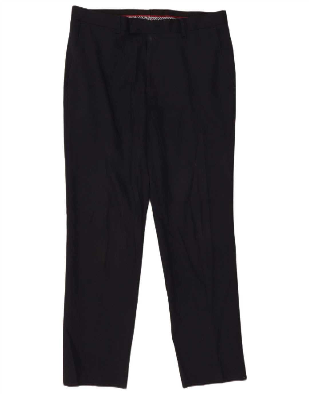 Pantaloni da abito slim fit da uomo Marks & Spencer W36 L31 lana blu navy