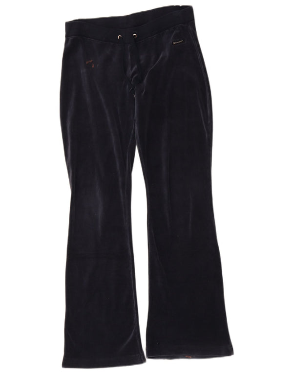 Pantaloni da tuta in velluto da donna Champion UK 10 piccoli in cotone blu navy