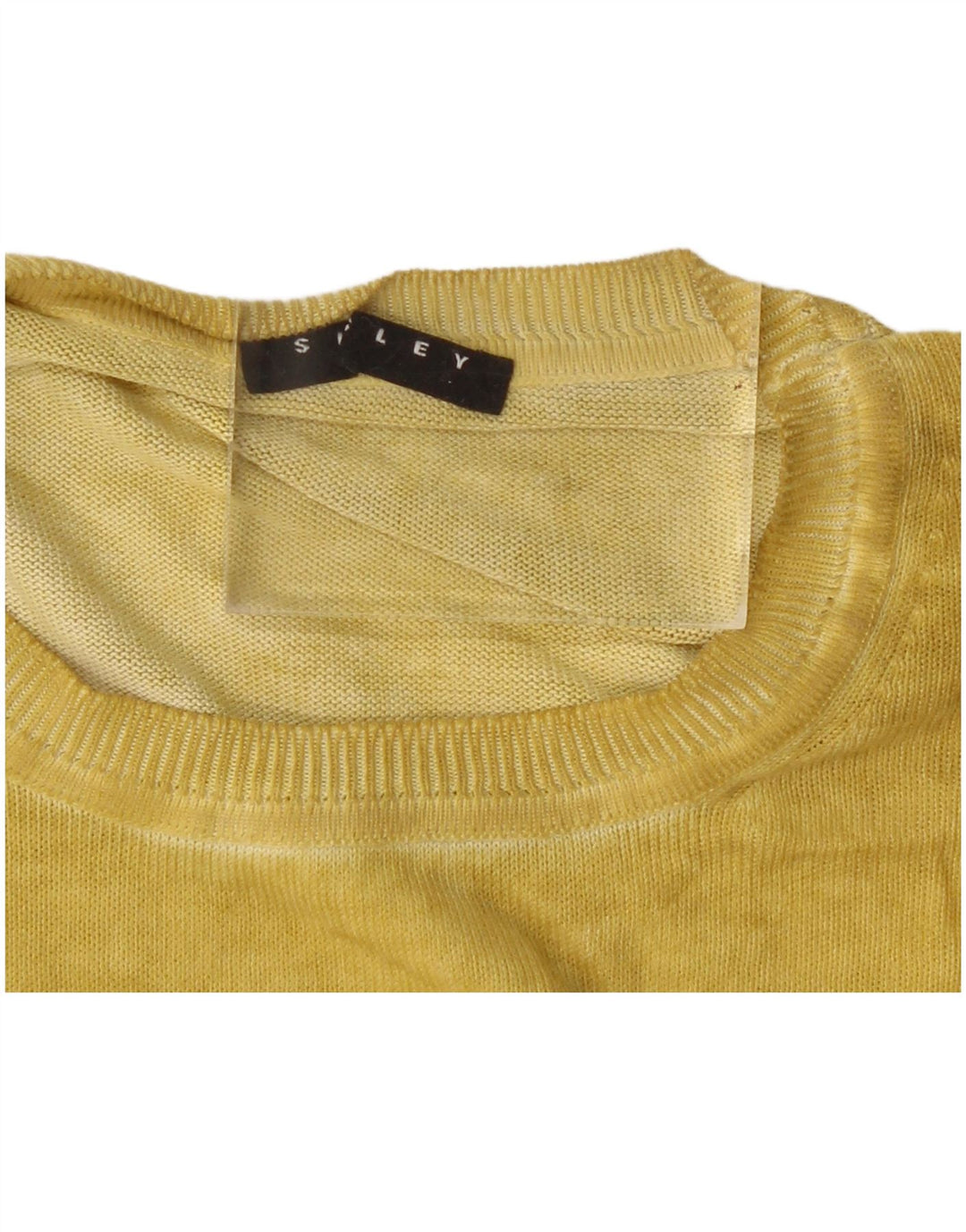 Maglione maglione girocollo da donna Sisley UK 14 giallo medio