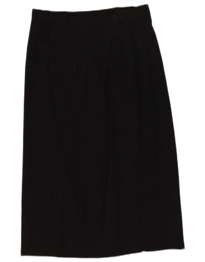 CALVIN KLEIN Gonna dritta da donna US 8 Medium W26 Lana grigia