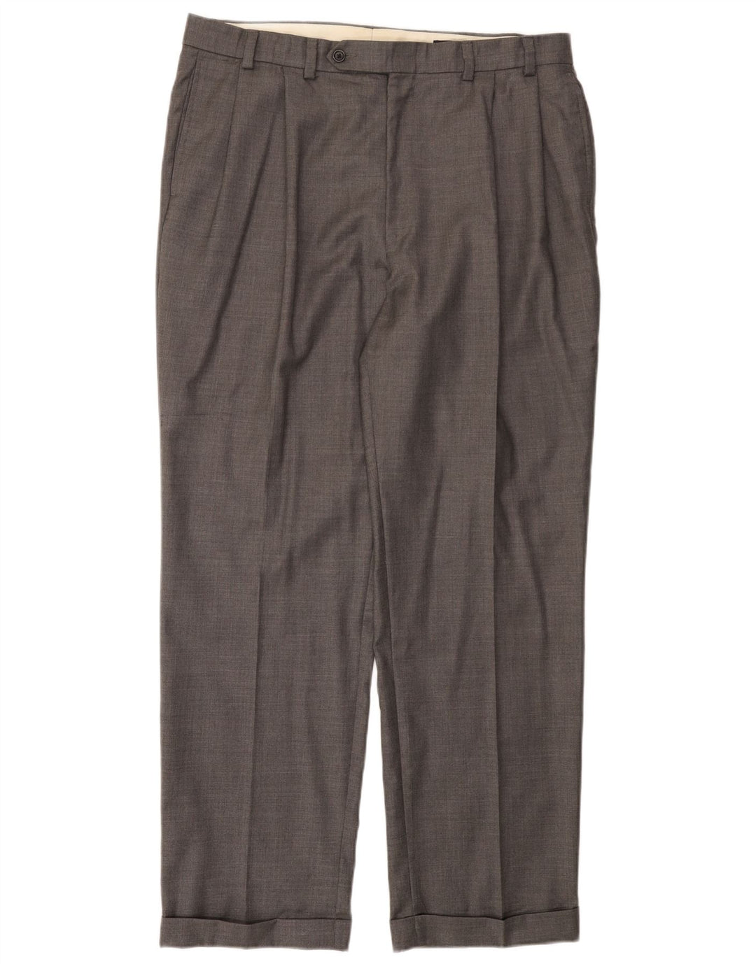 Pantaloni da abito da uomo con pegging NAUTICA W38 L32 in lana grigia
