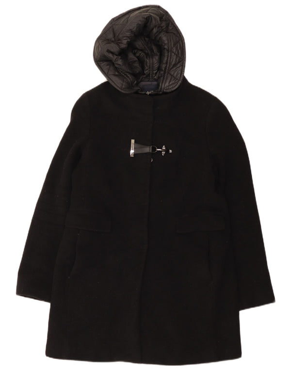 Fay Giacca a vento da donna con cappuccio attiva/disattiva UK 14 Large in lana nera