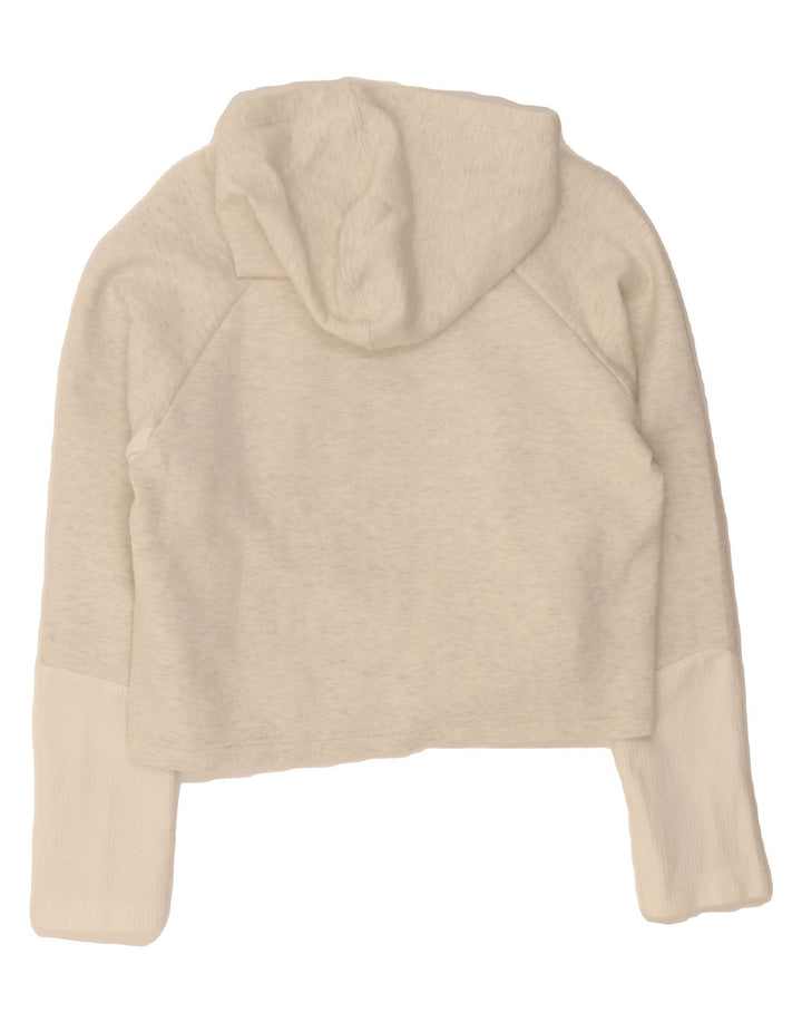 PUMA Womens Crop Hoodie Jumper UK 14 Medium Grey Cotton Vintage Puma and Second-Hand Puma from Messina Hembry 
