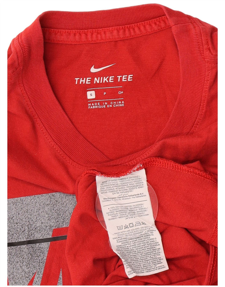 T-shirt grafica da uomo Nike Top Small in cotone rosso