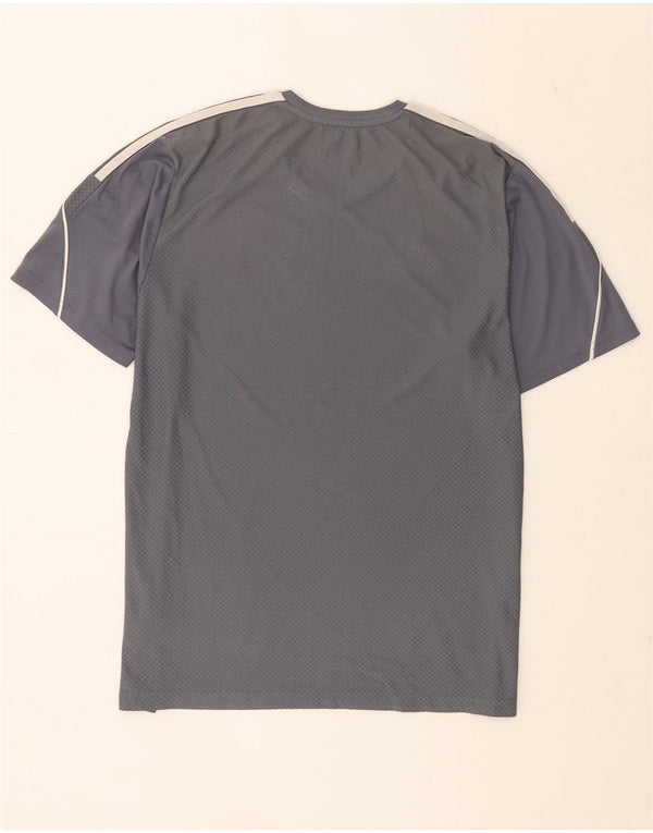 Adidas Uomo Swindon Town FC Slim Fit T-shirt Top Large Grigio Poliestere