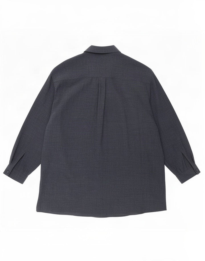 Camicia lunga da donna Benetton UK 16 Large Blu Navy Poliestere