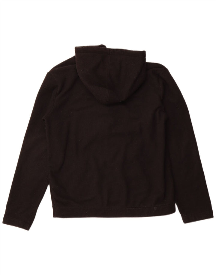 Maglione in pile da uomo con cappuccio e zip FILA, poliestere nero medio