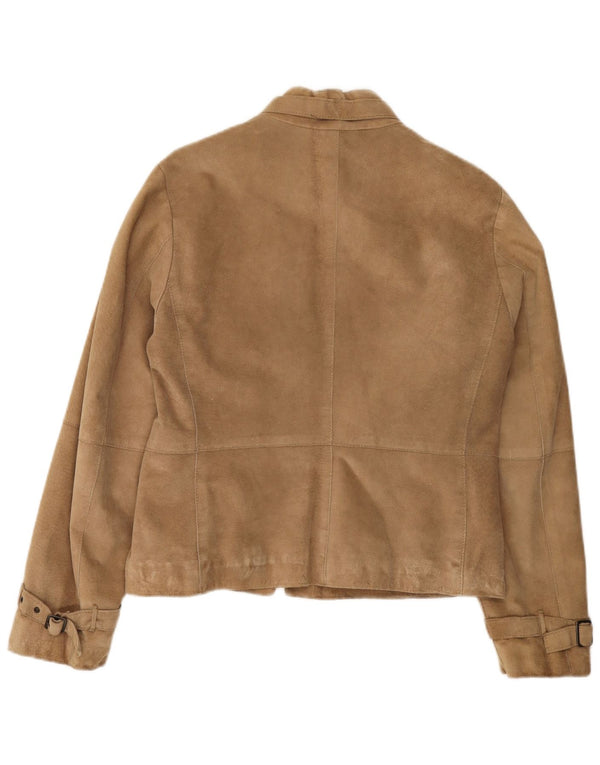 Giacca in pelle scamosciata da donna Penny Black UK 12 Pelle beige media