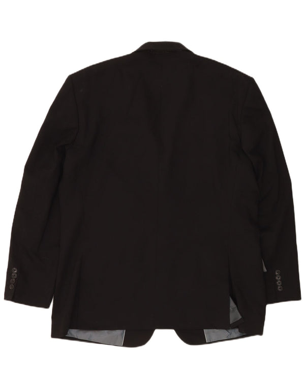 Giacca blazer a 2 bottoni da uomo Marks & Spencer UK 46 XL lana nera