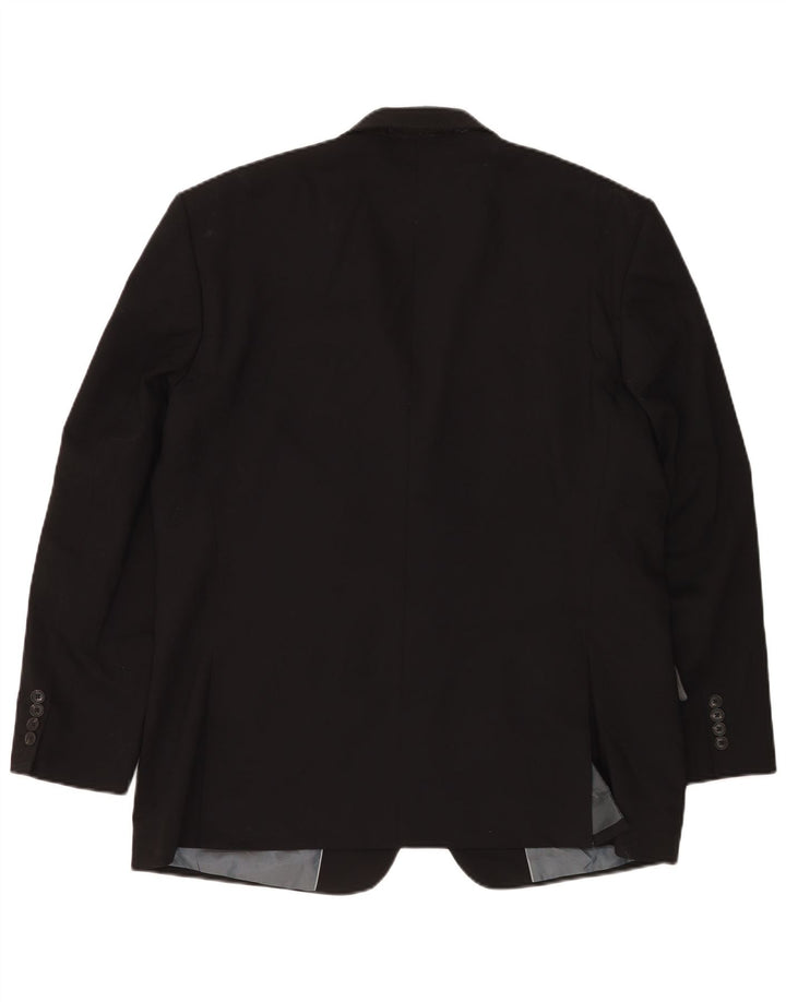 Giacca blazer a 2 bottoni da uomo Marks & Spencer UK 46 XL lana nera