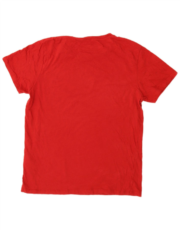 T-shirt grafica da uomo Jack & Jones Top grande in cotone rosso