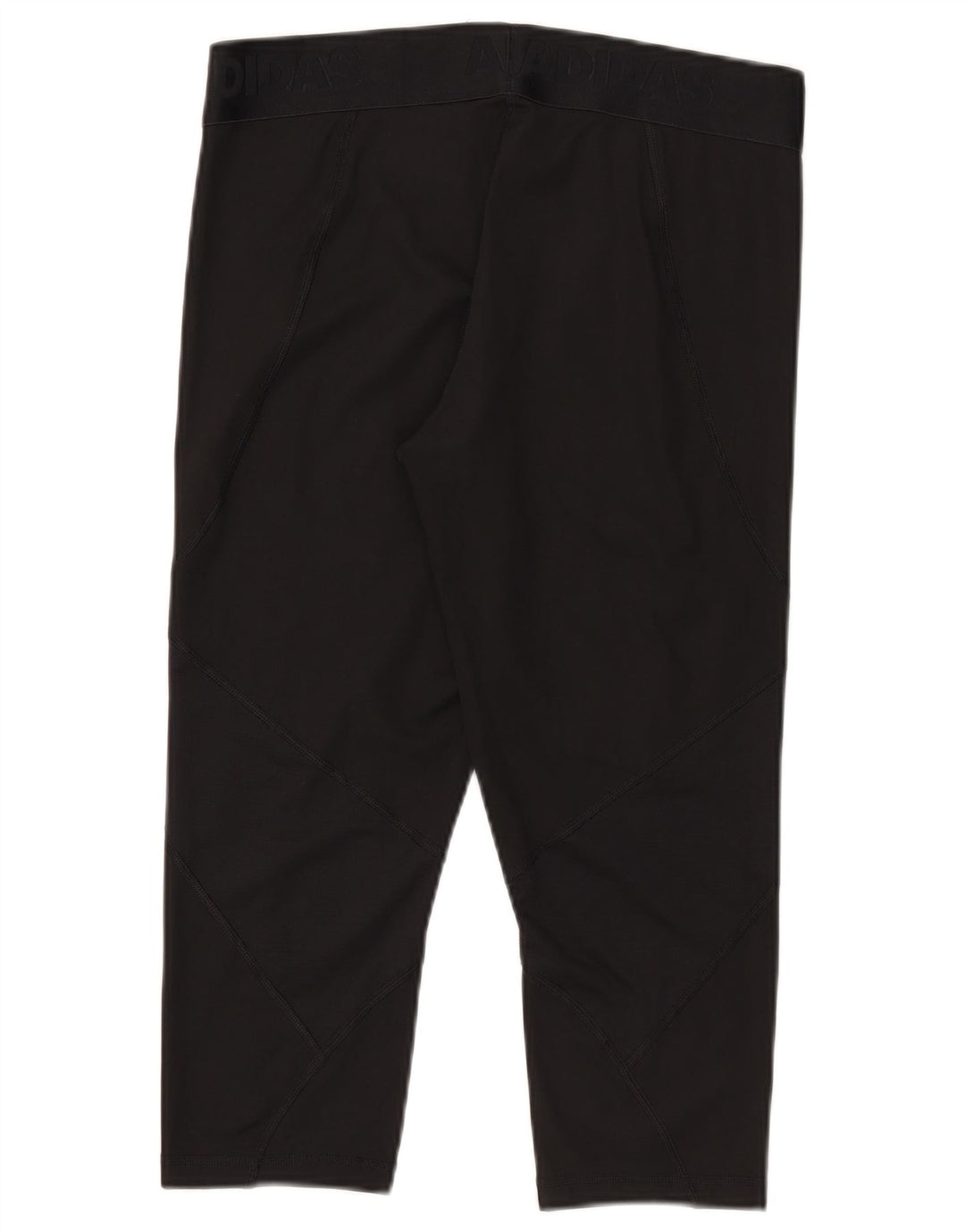Leggings Adidas Tech Fit Capri da donna UK 16/18 Large Nero Poliestere