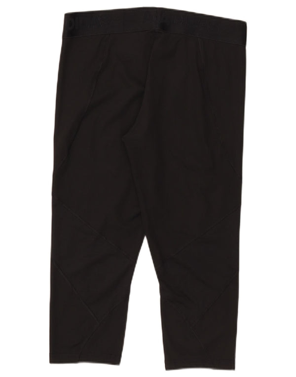 Leggings Adidas Tech Fit Capri da donna UK 16/18 Large Nero Poliestere
