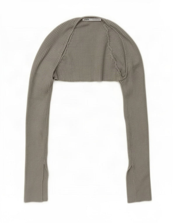 Top cardigan Bolero da donna Zara UK 10 piccolo grigio