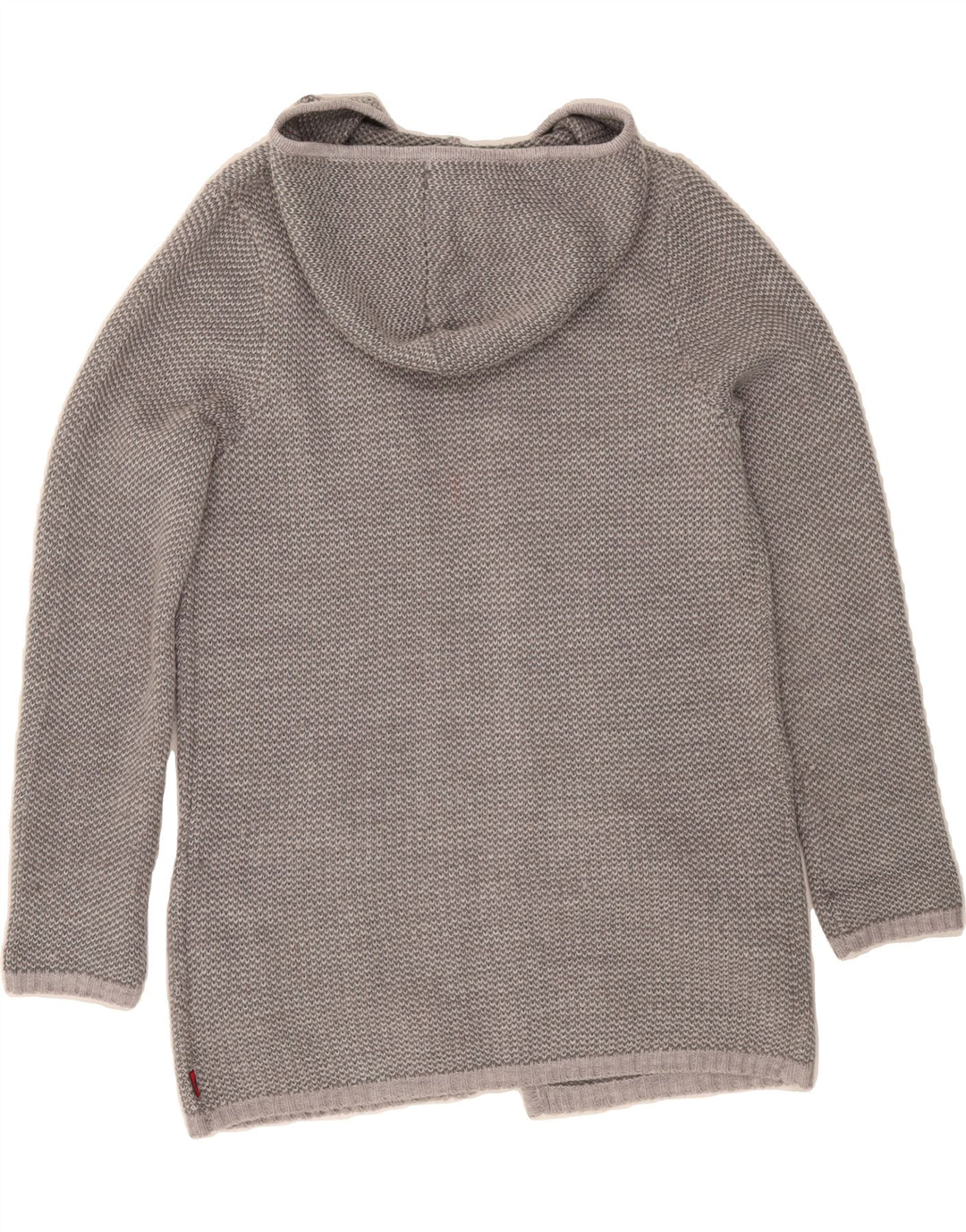 KAPPA Womens Hooded Cardigan Sweater UK 14 Medium Grey Vintage Kappa and Second-Hand Kappa from Messina Hembry 
