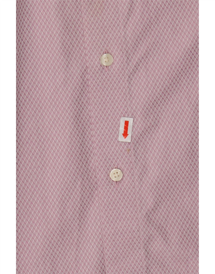 Ted Baker Camicia da uomo Taglia 4 Large Rosa Argyle/Diamond Cotton