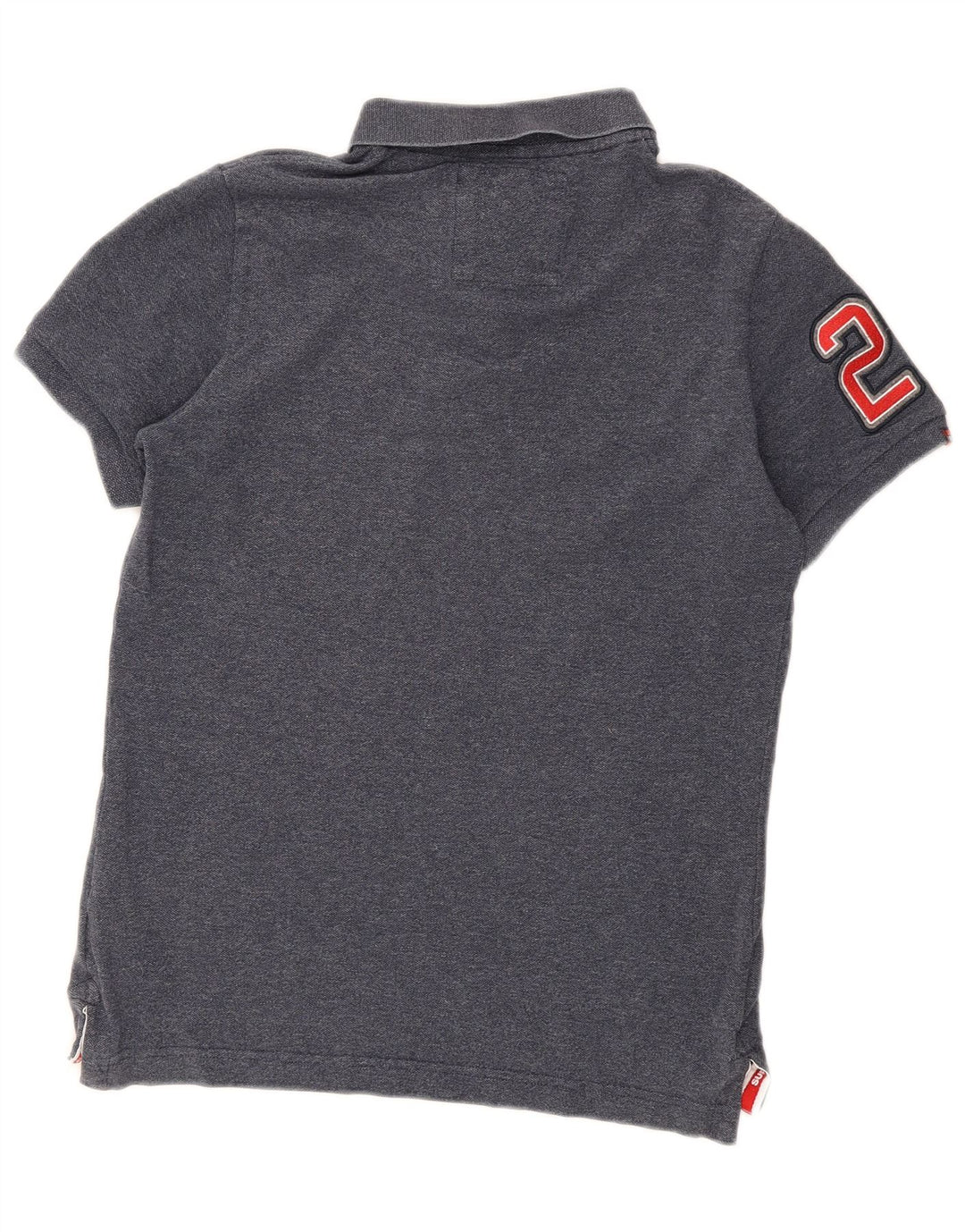 Polo grafica da uomo Superdry grande in cotone blu navy
