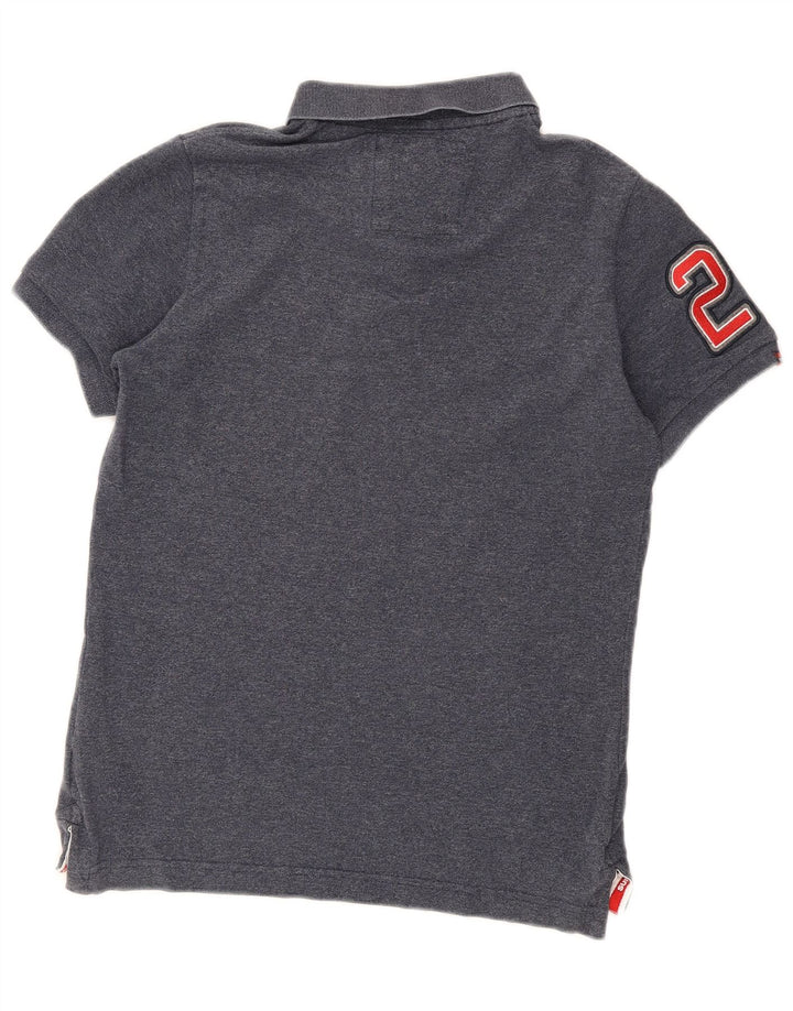 Polo grafica da uomo Superdry grande in cotone blu navy