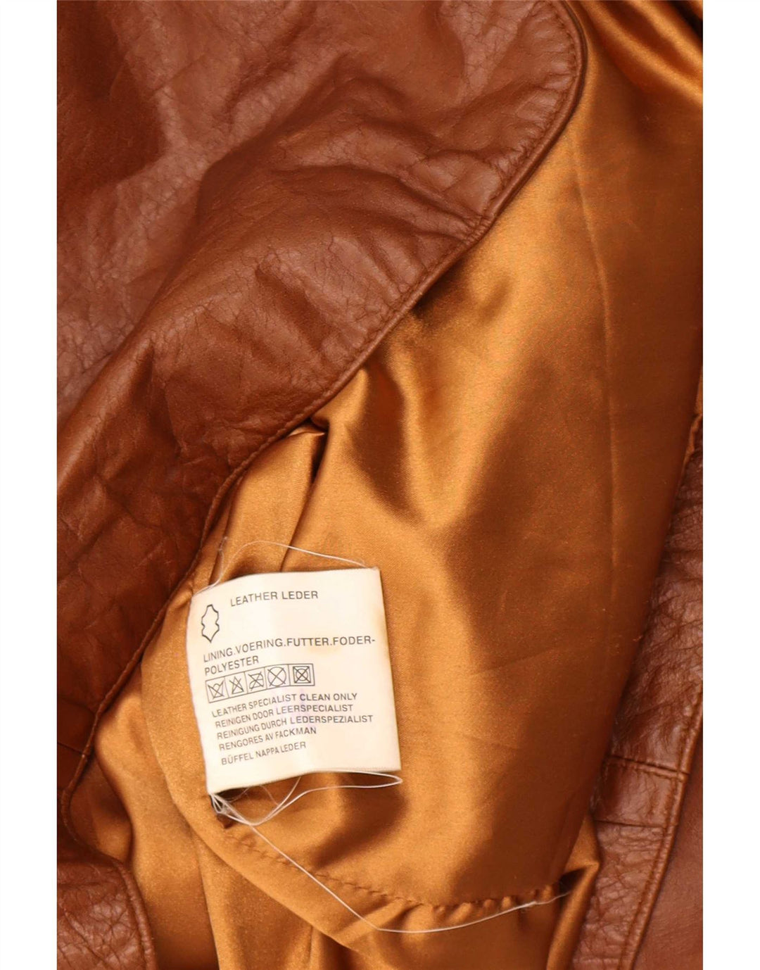 Giacca blazer in pelle da uomo a 3 bottoni Union River EU 48/50 Marrone medio