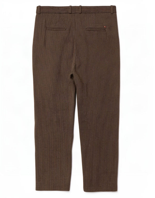 Pantaloni da abito da donna Tommy Hilfiger UK 12 Medium W34 L27 Grigio a spina di pesce