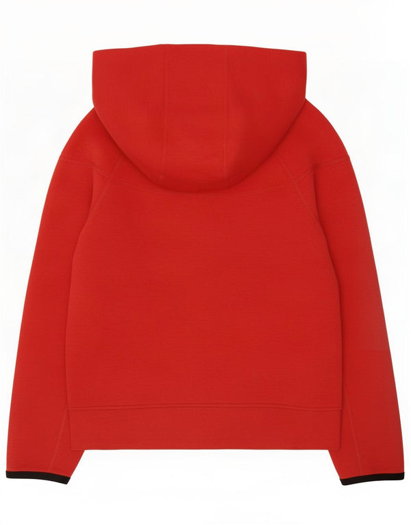Felpa con cappuccio e zip Nike per ragazzi 10-11 anni in cotone rosso medio