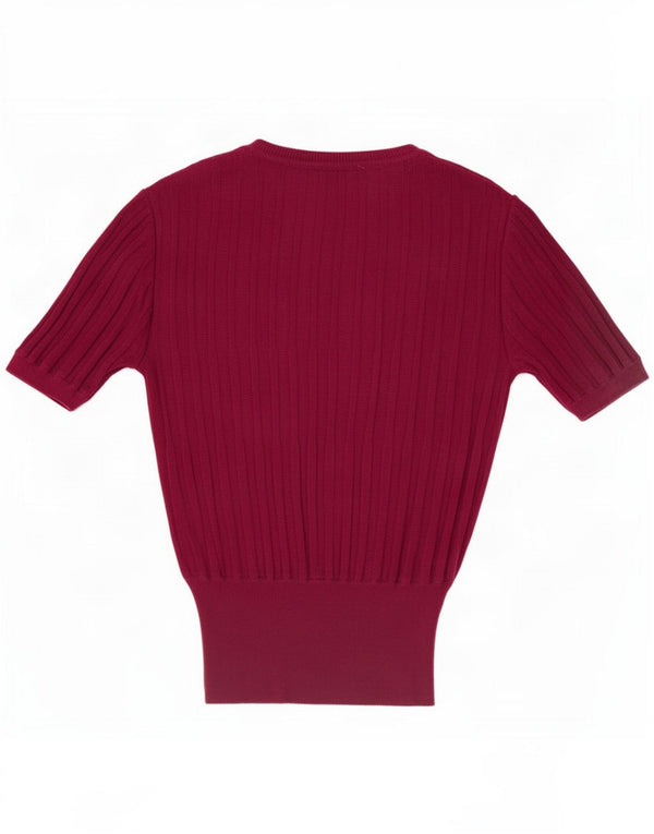 Maglione maglione con scollo a barca da donna Marks & Spencer UK 10 piccolo viola