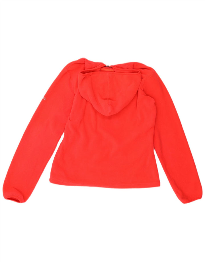Giacca in pile con cappuccio da donna BRUGI UK 14 poliestere Paisley rosso medio