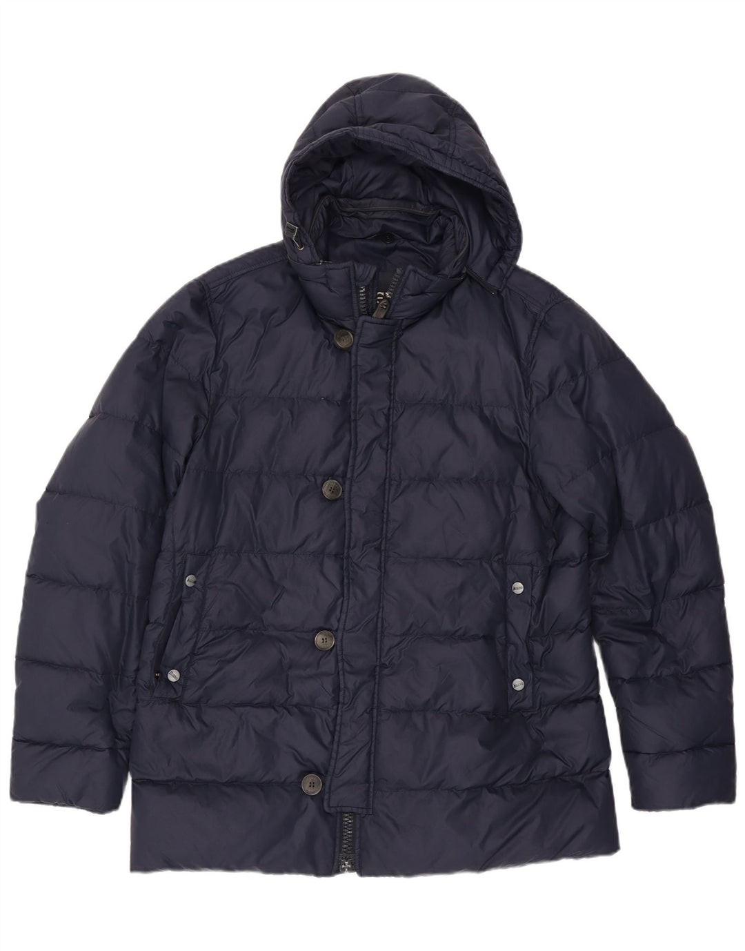 Giacca imbottita con cappuccio da uomo Herno UK 38 medio blu navy