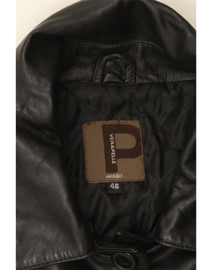 Cappotto In Pelle Donna Conbipel IT 46 Large Nero