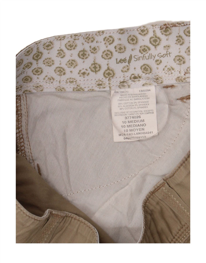 Pantaloncini cargo da donna Lee US 10 Large W32 in cotone beige