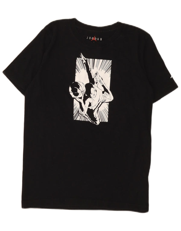 T-shirt grafica Jordan da bambino, 12-13 anni, grande, in cotone nero