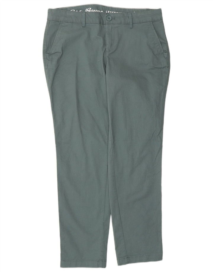 Pantaloni chino slim da donna EDDIE BAUER US 6 medi W32 L29 cotone verde