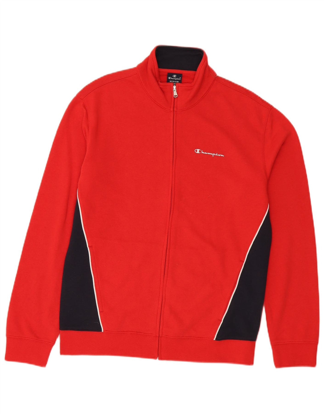 Giacca da tuta da uomo Champion in cotone color block rosso medio