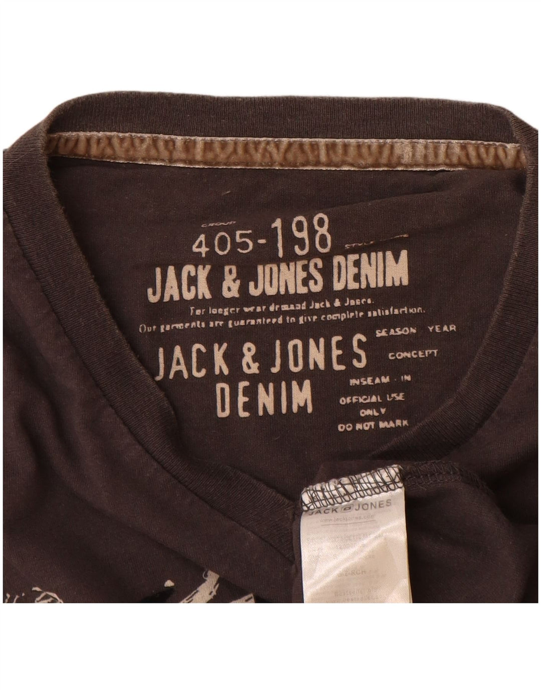 T-shirt grafica da uomo Jack & Jones Top piccola in cotone grigio