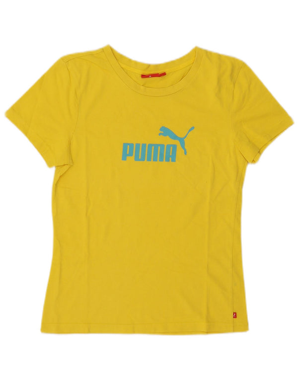T-shirt grafica da donna Puma UK 14 media gialla