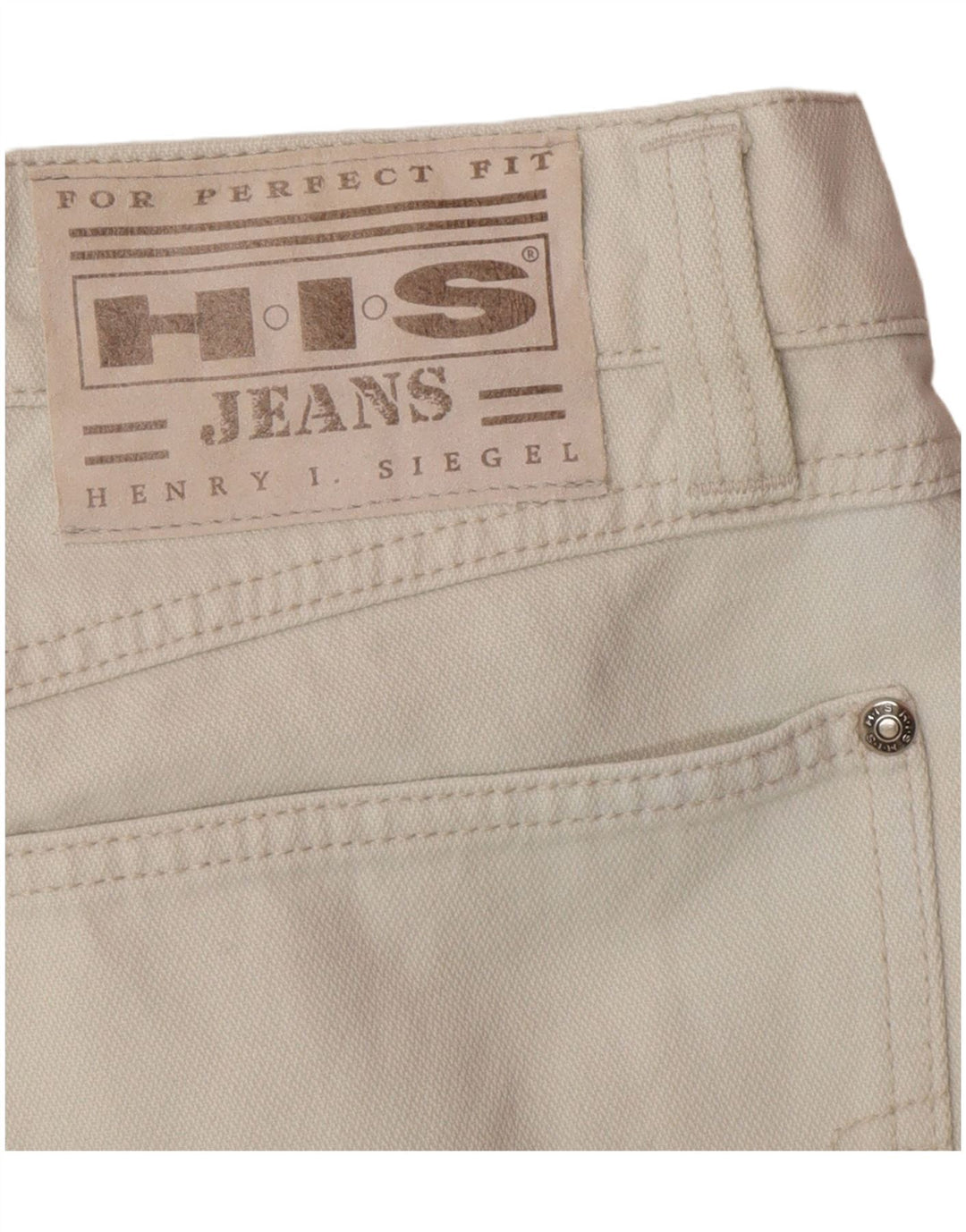 Jeans dritti da uomo HENRY I SIEGEL H.I.S W32 L28 Bianco